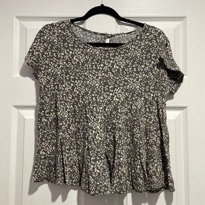 Cute cheetah print swing top